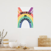 自やる気を起こさせる身の教室信じポスター ポスター (キッチン)