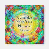 自カスタマイズ分のインスピレーションかわいらしフローラ マグネット (正面)