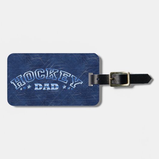 自カスタマイズ分のホッケーパパラゲージタグ ラゲッジタグ (正面横)