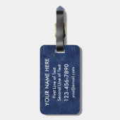 自カスタマイズ分のホッケーパパラゲージタグ ラゲッジタグ (裏面縦)