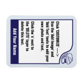 自カスタマイズ分のホッケー取引カードマグネット マグネット (横)