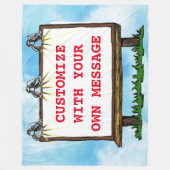 自カスタマイズ分の看板 フリースブランケット (正面)