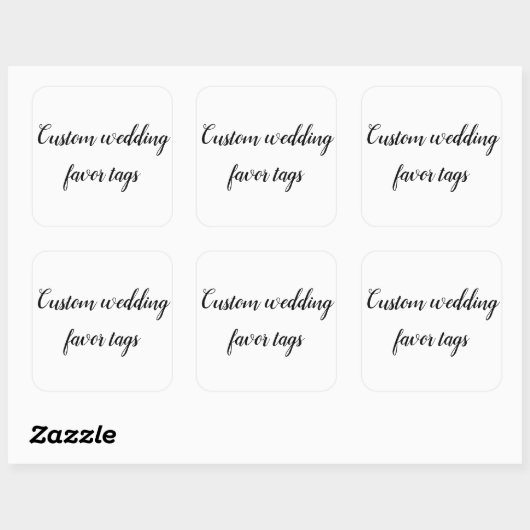 自カスタマイズ分の結婚式の引き出物 スクエアシール (シート)