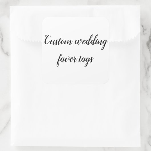 自カスタマイズ分の結婚式の引き出物 スクエアシール (バッグ)