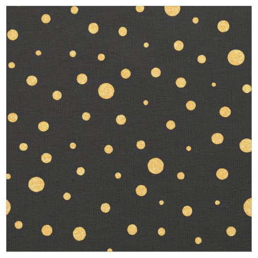 自カスタマイズ分の金ゴールド水玉模様 ファブリック (クローズアップ)