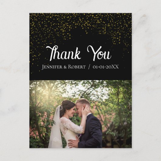 自カスタマイズ画の結婚ありがとう ポストカード (正面)