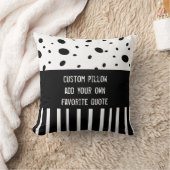 自カスタム分の引用文のドットとストライプ クッション (ブランケット)