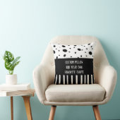 自カスタム分の引用文のドットとストライプ クッション (椅子)