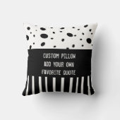 自カスタム分の引用文のドットとストライプ クッション (裏面)