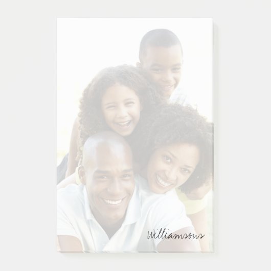 自カスタム身のフォトモダントレンディースクリプトタイポグラフィ ポストイット (正面)