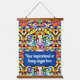 自カラフル分のジャングインスパイアおもしろい文字 吊り下げ型タペストリー