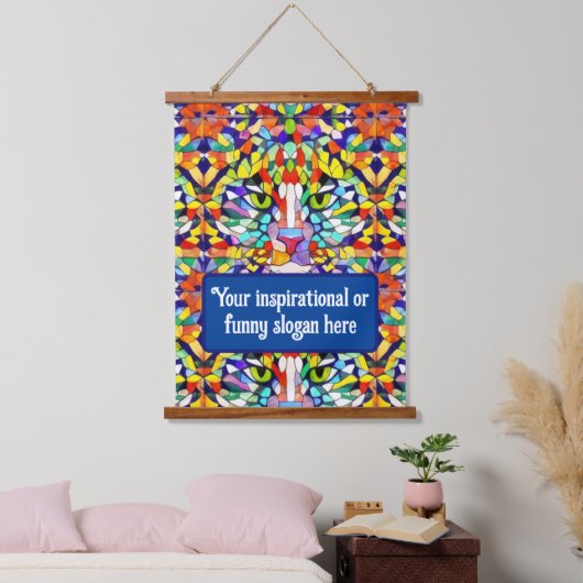 自カラフル分のジャングインスパイアおもしろい文字 吊り下げ型タペストリー (寝室)