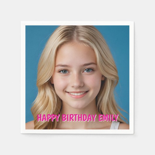 自シンプルカスタム分の写真紙の作成 スタンダードカクテルナプキン (正面)