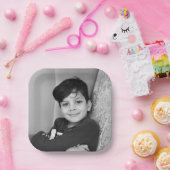 自シンプルカスタム身の写真紙プレートの作成 ペーパープレート (パーティー)