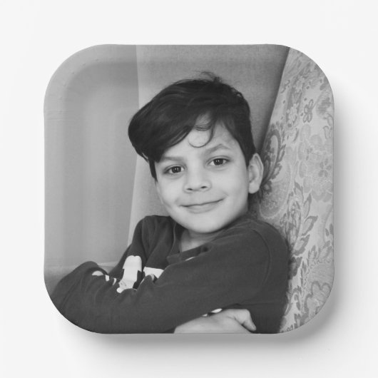 自シンプルカスタム身の写真紙プレートの作成 ペーパープレート (正面)