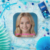 自シンプルカスタム身の写真紙プレートの作成 ペーパープレート (パーティー)