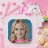 自シンプルカスタム身の写真紙プレートの作成 ペーパープレート (パーティー)