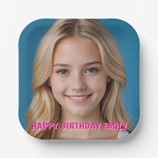 自シンプルカスタム身の写真紙プレートの作成 ペーパープレート (正面)