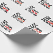 自ストップ然の人種差別を愛国主義と装う ラッピングペーパー (角)