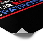 自ストップ然の人種差別を愛国心、アンチと見なす ポスター (角)