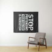 自ストップ然の人種差別を装うことは愛国心だ タペストリー (インサイチュ(横))