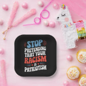 自ストップ然の人種差別を装うことは愛国心だ ペーパープレート (パーティー)