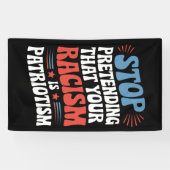 自ストップ然の人種差別を装うことは愛国心だ 横断幕 (横)