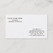 自パーソナライズされたカスタム分のロゴ 名刺 (裏面)