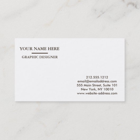 自パーソナライズされたカスタム分のロゴ 名刺 (裏面)