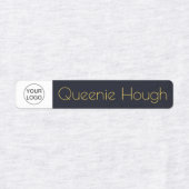 自パーソナライズされた分のロゴと名前の芸術と工芸 ラベル (デザイン1)