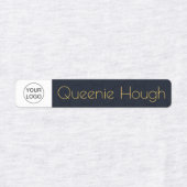 自パーソナライズされた分のロゴと名前の芸術と工芸 ラベル (デザイン2)