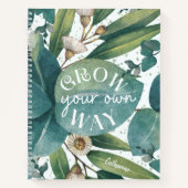 自パーソナライズされた分の植物愛好家を育てる ノートブック (正面)