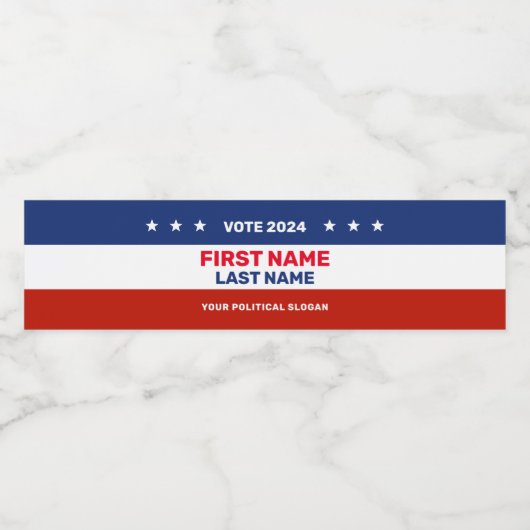 自パーソナライズされた分の選挙運動の作成 ペットボトルラベル (シングルラベル)