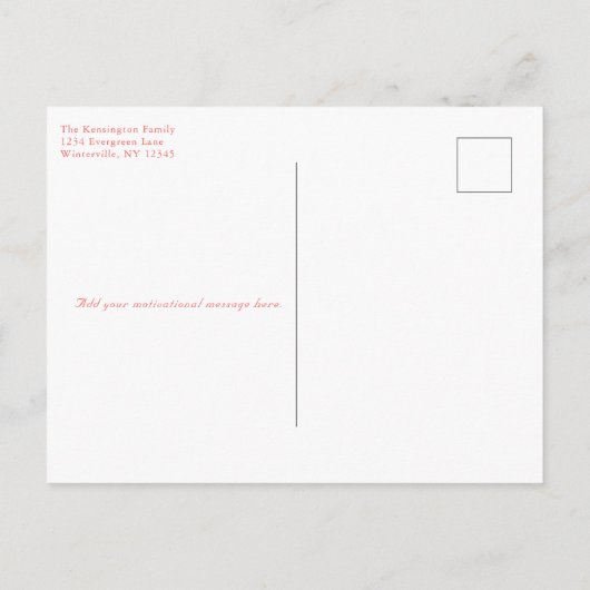 自パーソナライズされた動動機はがき シーズンポストカード (裏面)