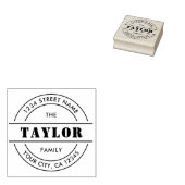 自モダン分のラウンド差出人住所の作成 ラバースタンプ (押印)