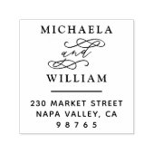 自モダン分の差出人住所の作成 セルフインキングスタンプ (デザイン)