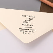 自モダン分の差出人住所の作成 セルフインキングスタンプ