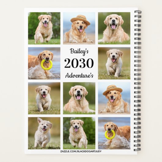 自モダン分の愛犬の家族の年を作成 プランナー手帳 (裏面)