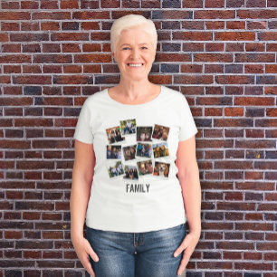 自ユニーク分の写真フレームのコラージュ Tシャツ