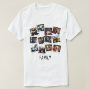 自ユニーク分の家族写真枠 Tシャツ