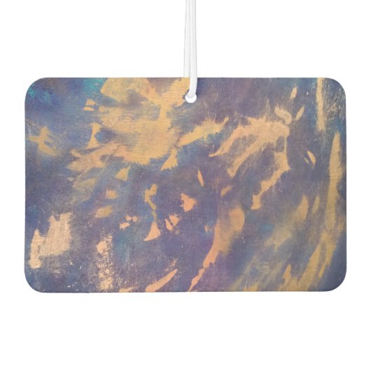 自予測できな動 |パープルブルー金ゴールド絵を描（ばちゃばちゃ）跳ねる カーエアーフレッシュナー (正面)