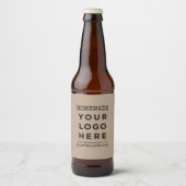 自作のウェブサイトとビジネスロゴ製品 ビールラベル (正面)