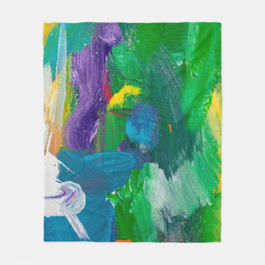 自作の抽象芸術背景。抽象芸術,アクリル,ar フリースブランケット (正面)
