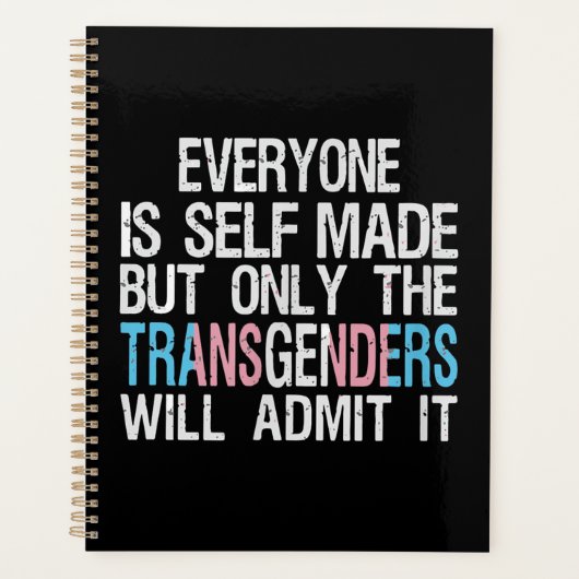 自作トランスジェンダーマンLGBTトランスフラグFTM プランナー手帳 (正面)