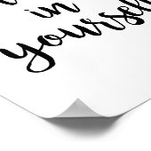 自信じ体の活字やる気を起こさせる的 ポスター (角)