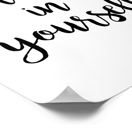 自信じ体の活字やる気を起こさせる的 ポスター (角)