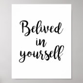 自信じ体の活字やる気を起こさせる的 ポスター (正面)