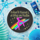 自信じ体操デザイン ペーパープレート (パーティー)