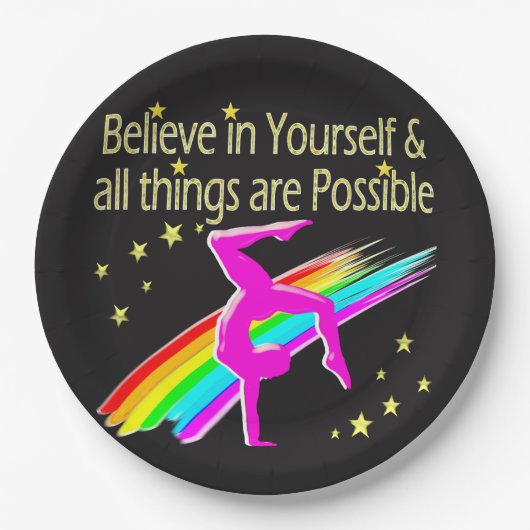 自信じ体操デザイン ペーパープレート (正面)