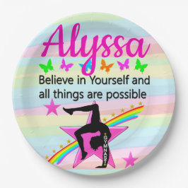 自信じ体操デザイン ペーパープレート